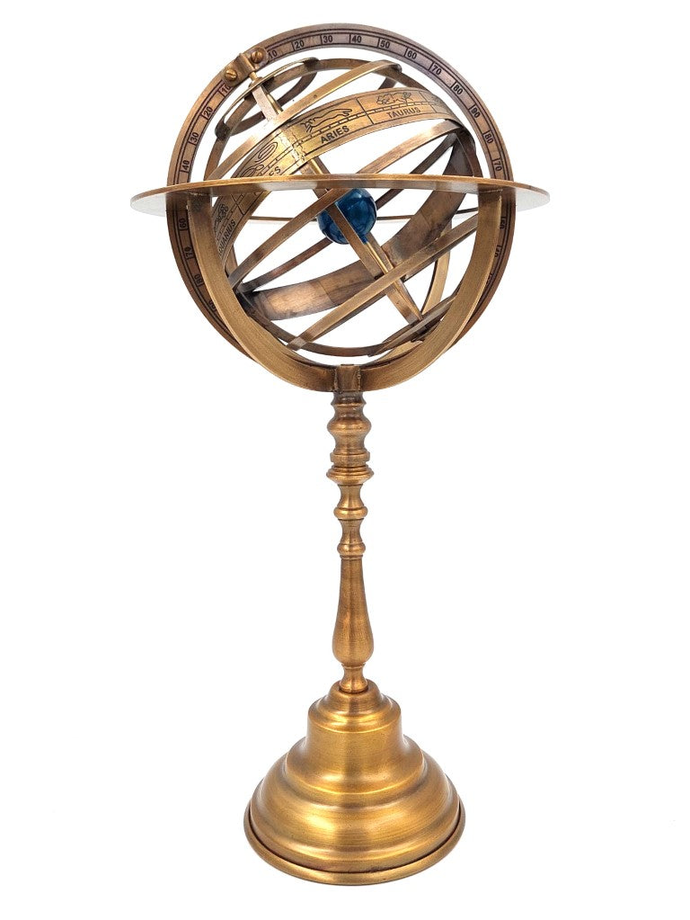Messing sferisch astrolabium 39cm met mogelijkheid tot personalisatie door gravure