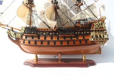 Luxueus model van het zeilschip Soleil Royal 65cm - SOL6, mogelijkheid tot personalisatie door gravure