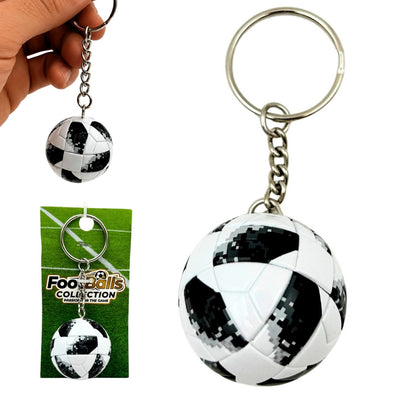 Sportieve sleutelhanger voetbal met gepersonaliseerde gravure