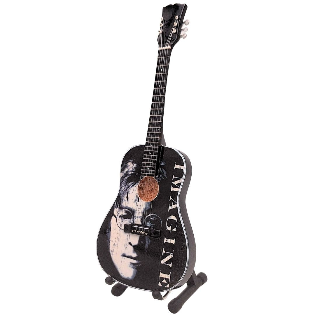 Decoratieve mini-gitaar van John Lennon The Beatles 24 cm met gepersonaliseerde gravure