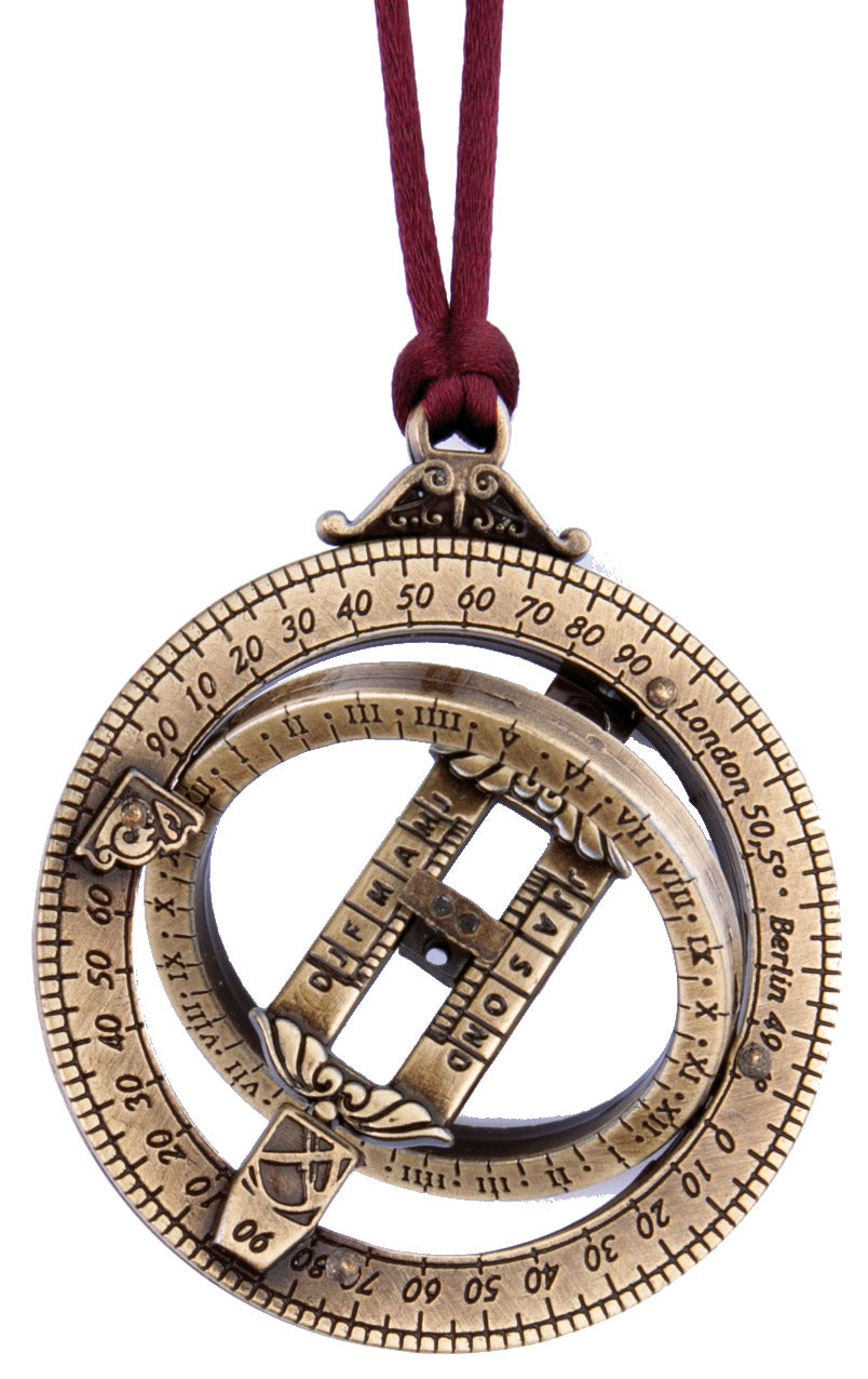 Miniatuur zonnewijzer - astronomische ringen - H90