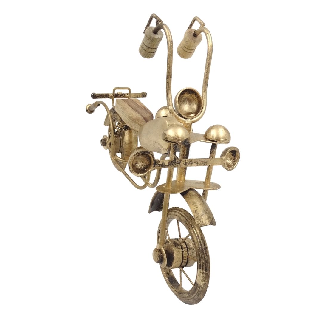Klassieke motorfiets, metalen model NC1733 met gravure