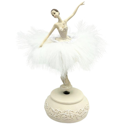 Muziekdoos ballerina Sneeuwkoningin beweegbaar 23,5 cm met gravure