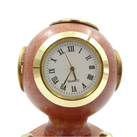 Kleine retro duikershelm met klok en personalisatie