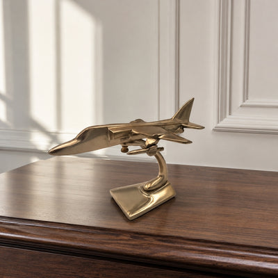 Metalen model van de Jaguar-straaljager in goudkleur, personaliseerbaar met gravure
