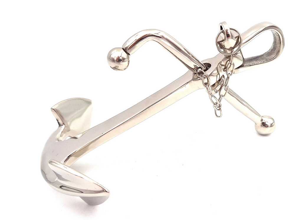 Metalen anker 20cm zilver met mogelijkheid tot gravure - ideaal als cadeau voor liefhebbers van de zee en zeilen - stijlvolle maritieme decoratie voor interieurs