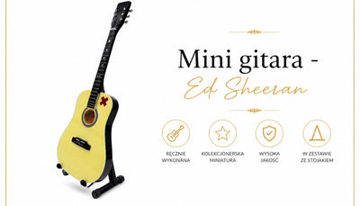 Mini-gitaar Ed Sheeran 27,5 cm van mahonie met mogelijkheid tot personalisatie met gravure