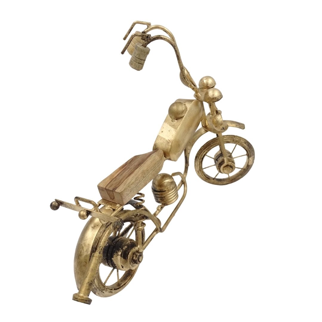Klassieke motorfiets, metalen model NC1733 met gravure
