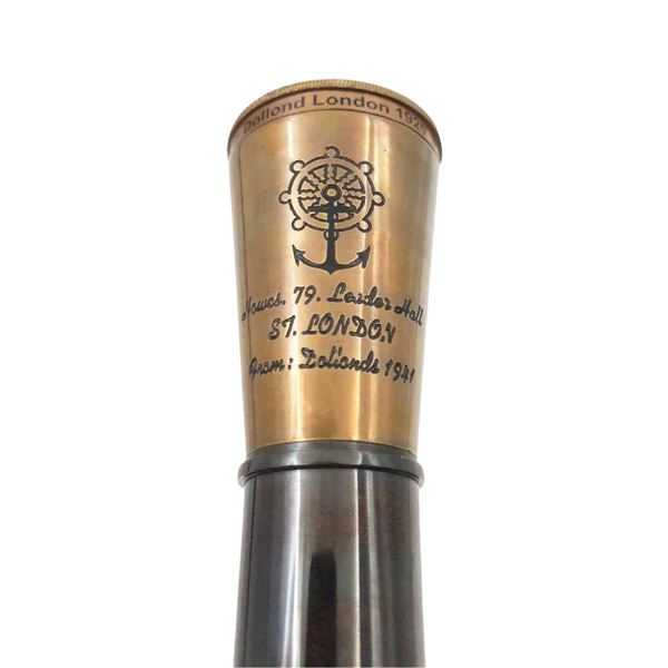 Messing telescoop op driepoot met mogelijkheid tot personalisatie met gravure - elegant decoratief element als cadeau, hoogte verstelbaar tot 30 cm