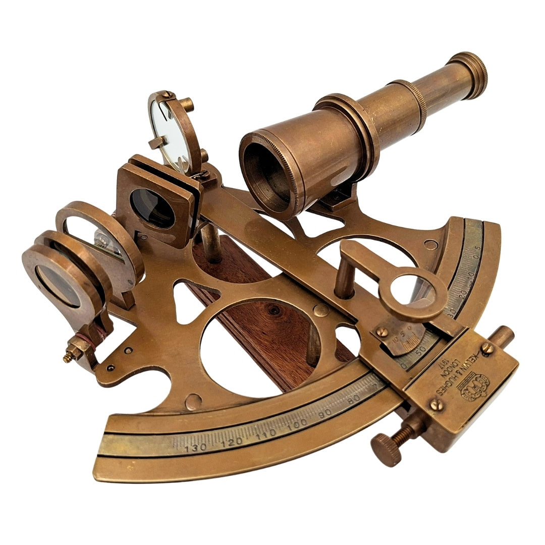 Grote messing sextant met mogelijkheid tot personalisatie met gravure