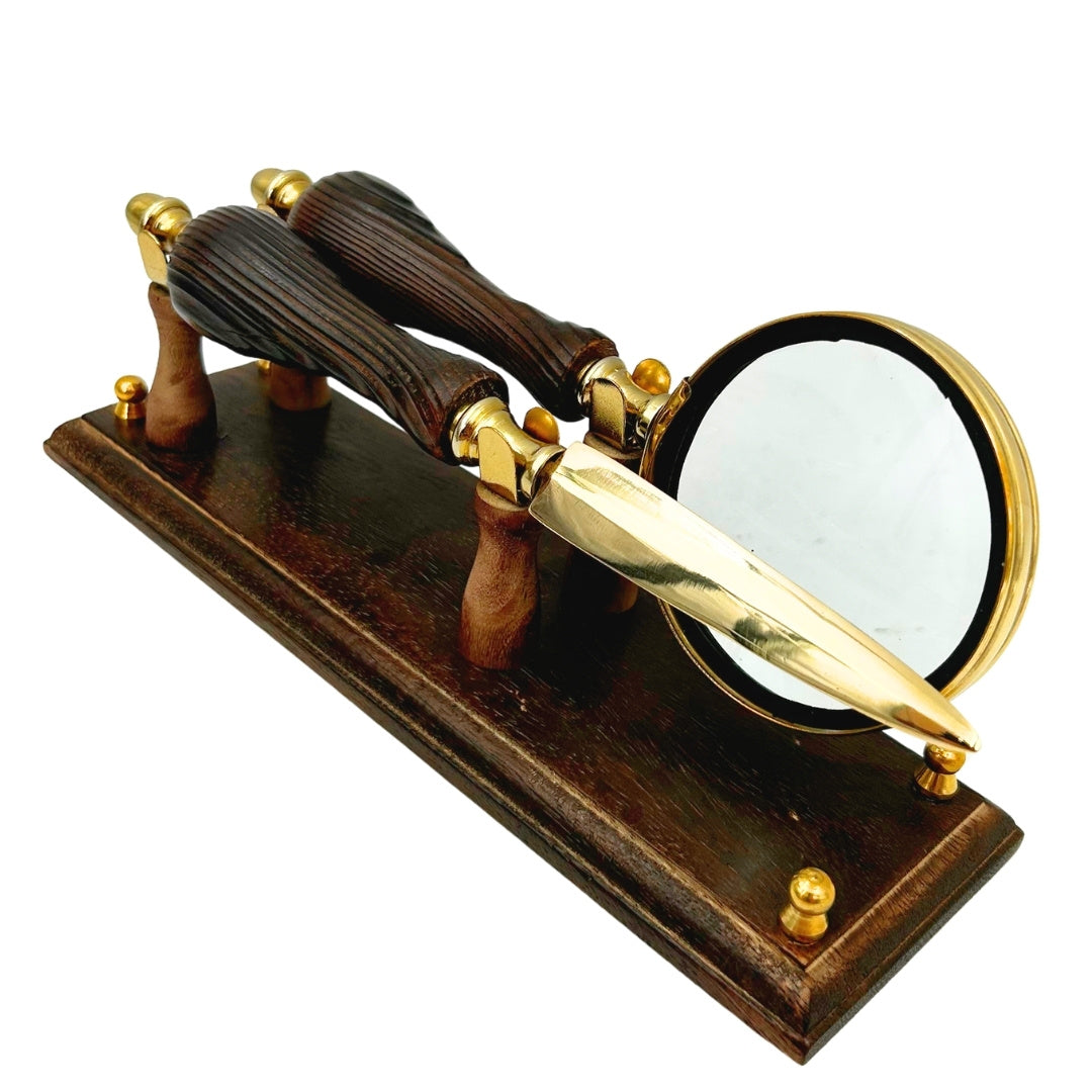 Stijlvolle retro bureauset met gravure