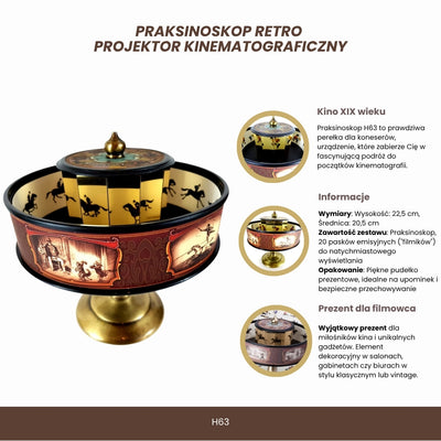 Retro praxinoscoop H63 met mogelijkheid tot personalisatie met gravure