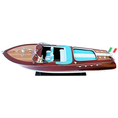 Exclusief model van de motorboot Riva Aquarama 87cm met mogelijkheid tot personalisatie door gravure