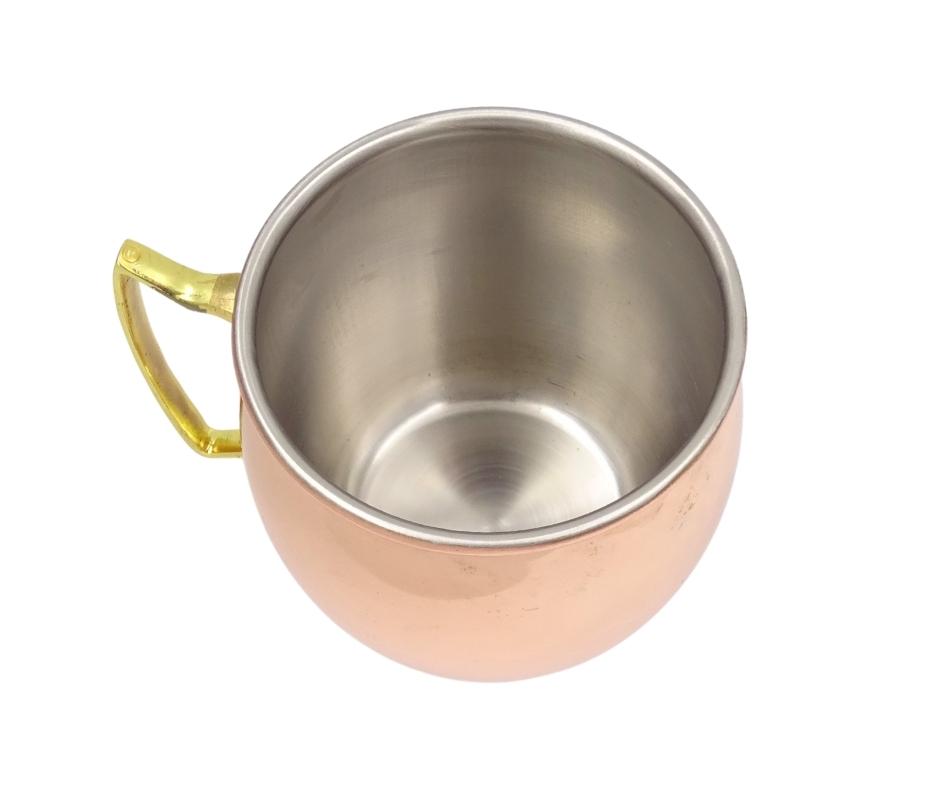 Koperkleurige mok van roestvrij staal 304 500ml met mogelijkheid tot personalisatie met gravure - ideaal als cadeau - hoogte 13,5 cm, koperkleur, model MM7012