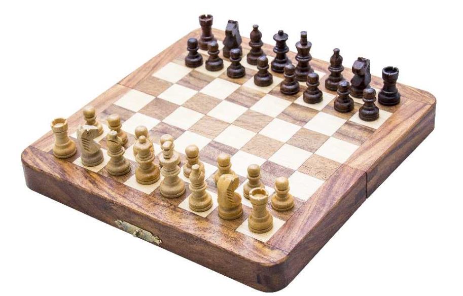 Houten magnetisch schaakspel G201Z met mogelijkheid tot personalisatie met gravure