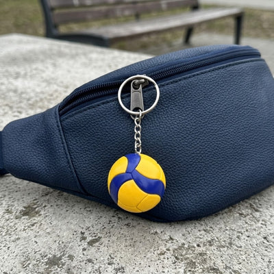 Sportieve sleutelhanger volleybal met gravure
