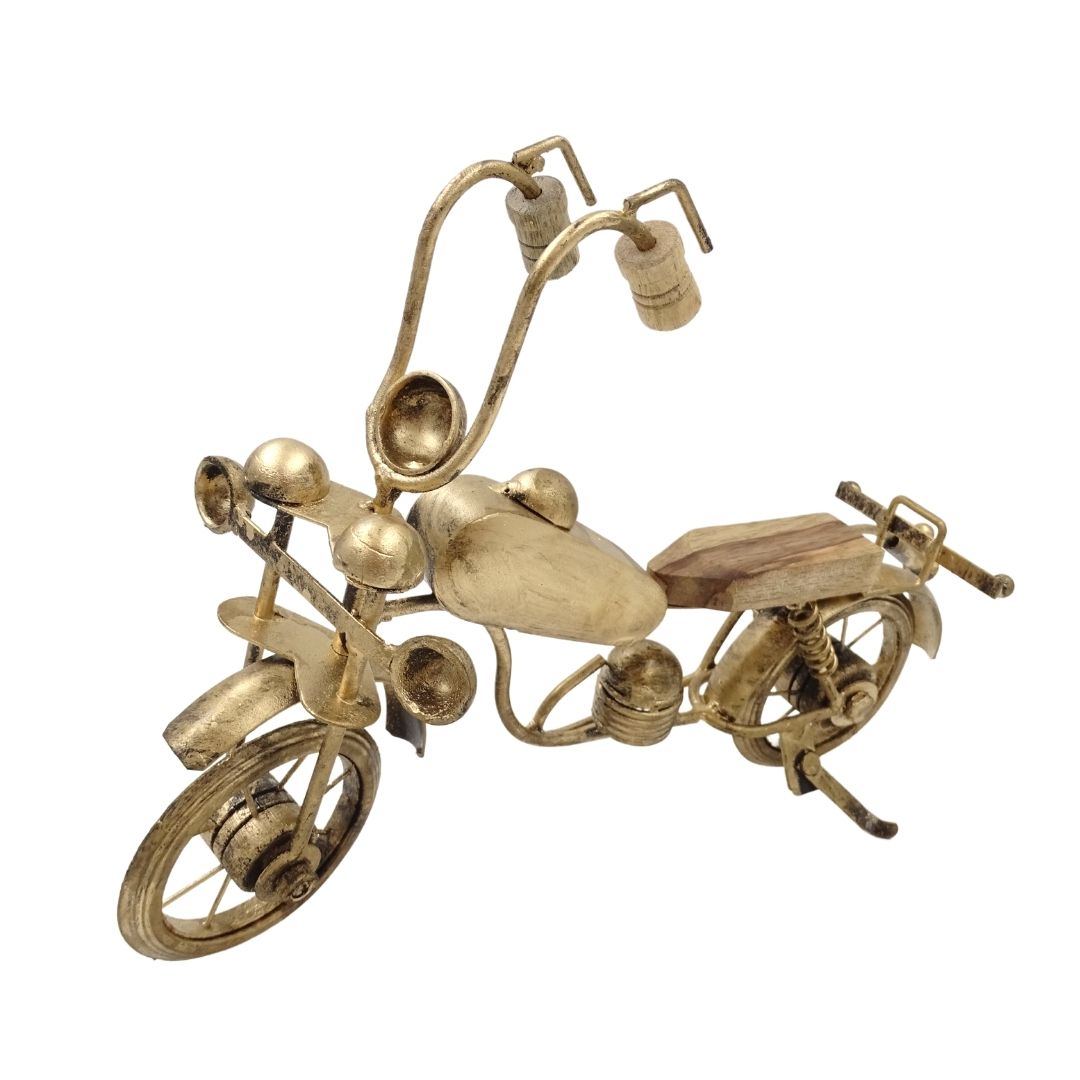 Klassieke motorfiets, metalen model NC1733 met gravure