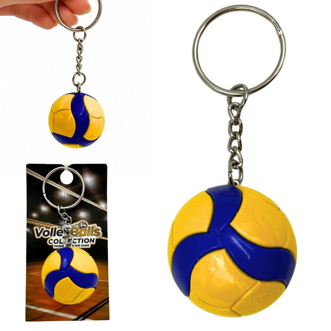 Sportieve sleutelhanger volleybal met gravure