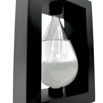 FitzRoy-stormbarometer in houten omlijsting - druppel Storm Glass met mogelijkheid tot personalisatie met gravure - ideaal cadeau voor elke gelegenheid - elegant weerstation in moderne stijl met kristallen die reageren op weersveranderingen