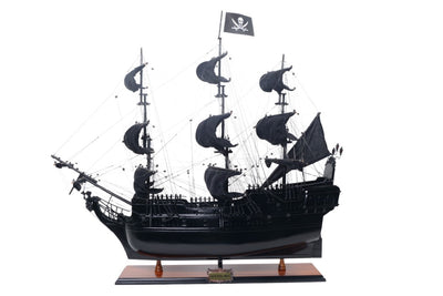 Model van het piratenschip Black Pearl BP80R met personaliseerbare gravure, lengte 89 cm, exclusief cadeau voor elke gelegenheid, kunstambacht, houten standaard