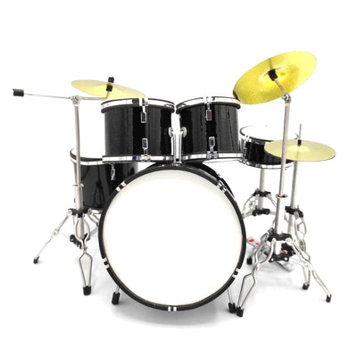 Zwart mini-drumstel MDR-0022 op schaal 1:5 met mogelijkheid tot personalisatie met gravure