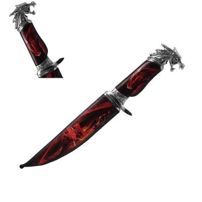 Decoratieve stalen dolk met drakenhandvat