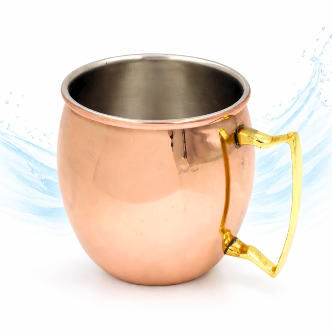 Koperkleurige mok van roestvrij staal 304 500ml met mogelijkheid tot personalisatie met gravure - ideaal als cadeau - hoogte 13,5 cm, koperkleur, model MM7012