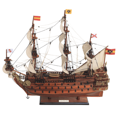 Exclusief model van het zeilschip San Felipe – SF4, mogelijkheid tot personalisatie door gravure