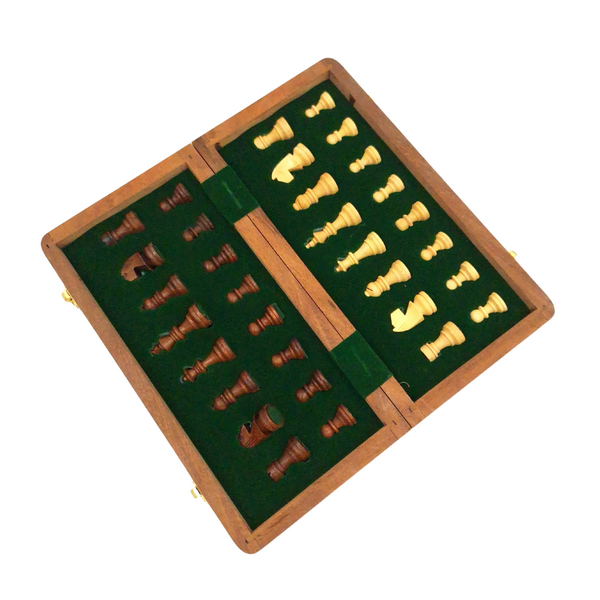 Magnetisch houten schaakspel 25x25 cm met mogelijkheid tot personalisatie met gravure