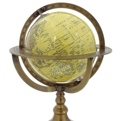 Decoratieve globe met messing voet en personaliseerbaar met gravure