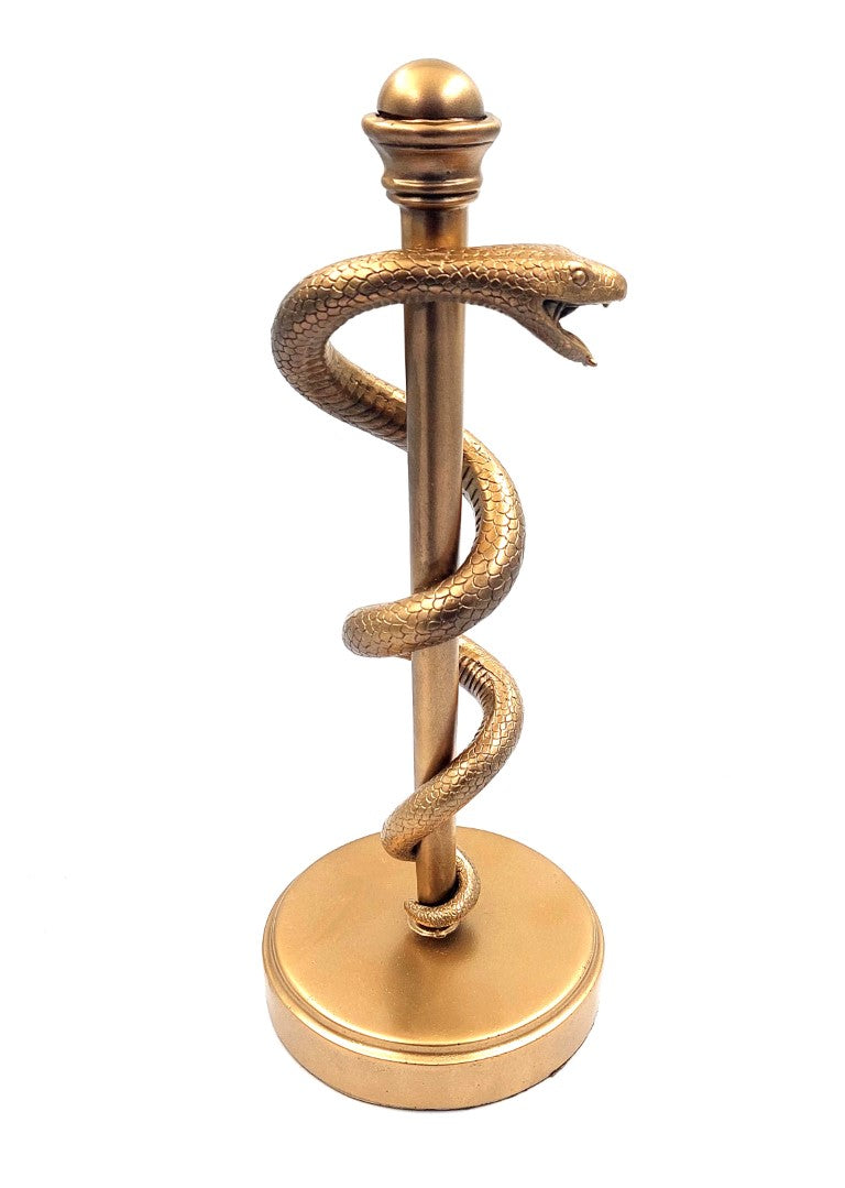 Gouden esculaap 30cm met mogelijkheid tot personalisatie met gravure