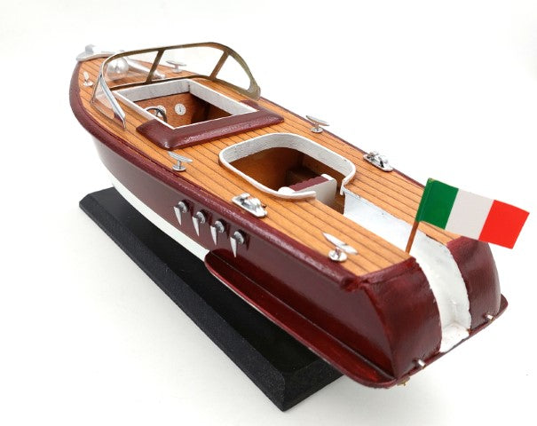 Model van motorboot Reeva van hout 35x11x13 cm