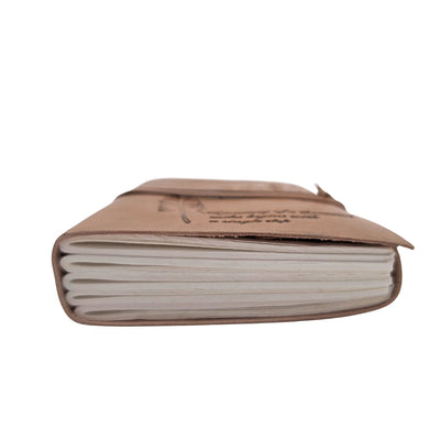 Retro leren notitieboek met inscriptie 200 pagina's