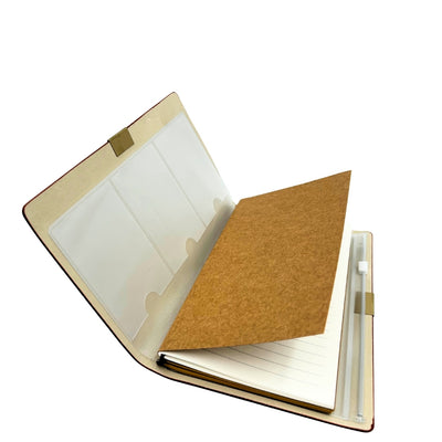 Leren reizigersnotitieboek met gepersonaliseerde gravure