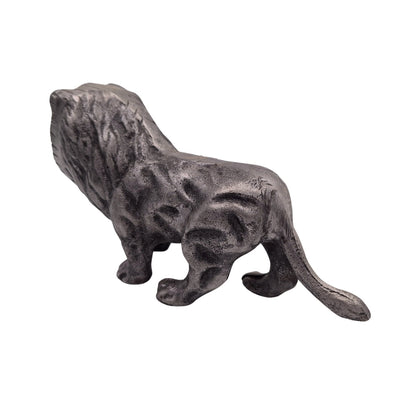 Decoratief LEO-beeldje van aluminium in zilverkleur, gepersonaliseerde gravure