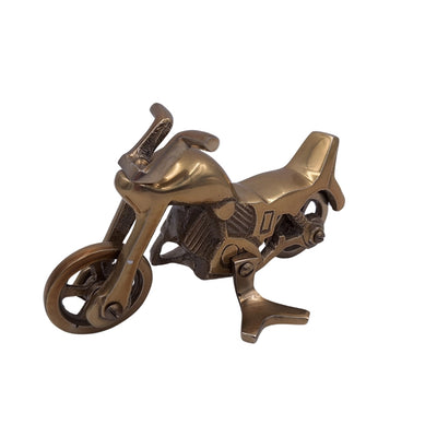 Metalen motormodel N-2960 van aluminium in antiek messing – gepersonaliseerde gravure als cadeau, afmetingen 17,5 x 10 cm