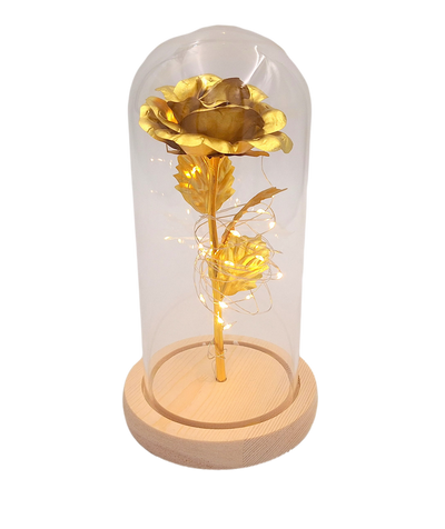 LED-nachtlampje Roos met mogelijkheid tot personalisatie door gravure, romantisch cadeau, hoogte 21,5 cm, zacht licht, ideale decoratie voor de slaapkamer