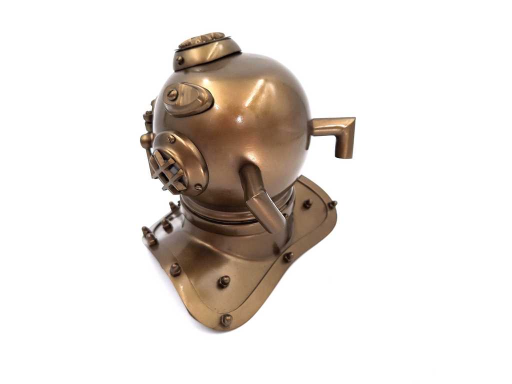 Gouden US Navy NC2084B-duikhelm van messing met mogelijkheid tot personalisatie door gravure