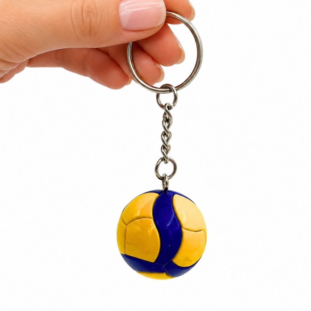 Sportieve sleutelhanger volleybal met gravure