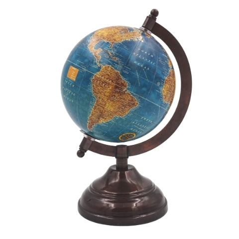 Decoratieve globe Blue Ocean met gepersonaliseerde gravure