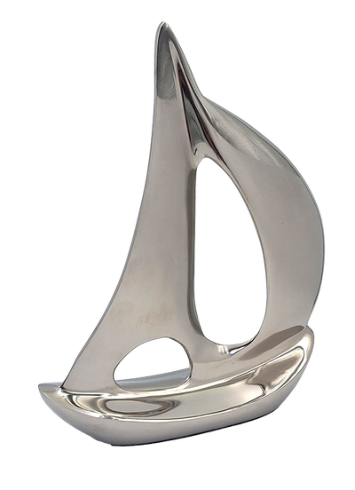 Elegant metalen modeljacht 36 cm met mogelijkheid tot personalisatie door gravure