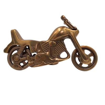 Metalen motormodel N-2960 van aluminium in antiek messing – gepersonaliseerde gravure als cadeau, afmetingen 17,5 x 10 cm
