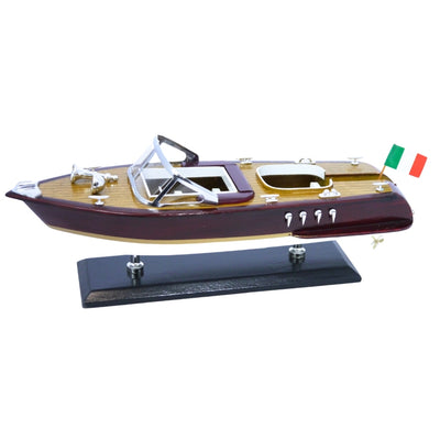 Model van motorboot Reeva van hout 35x11x13 cm