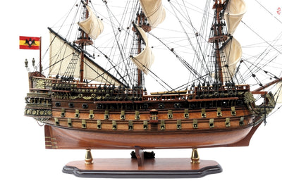 Model van het zeilschip San Felipe 80cm, mogelijkheid tot personalisatie door gravure
