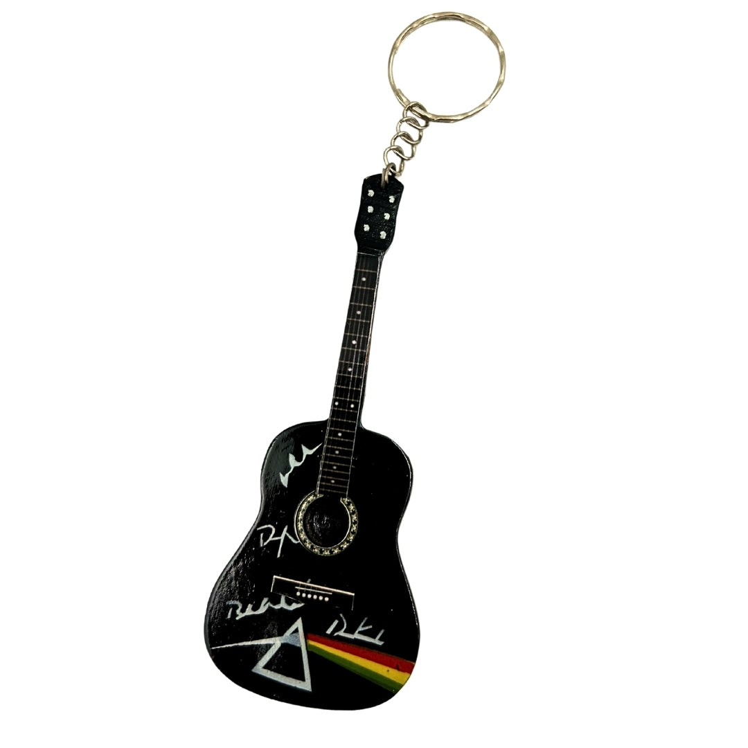 Sleutelhanger in de vorm van een gitaar van hout in Pink Floyd-stijl - Tribute - DSOM