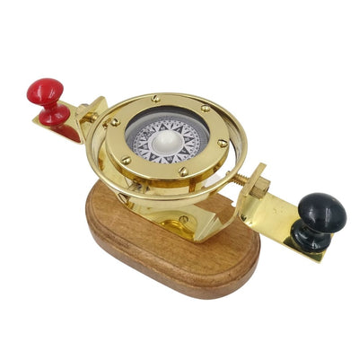 Retro kantelbaar scheepskompas NC1615 van messing met personaliseerbare gravure
