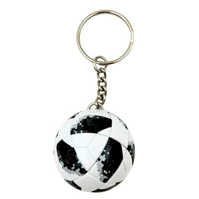Sportieve sleutelhanger voetbal met gepersonaliseerde gravure