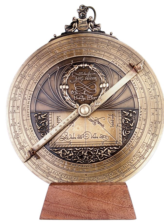 Groot Europees astrolabium H35 met gravure