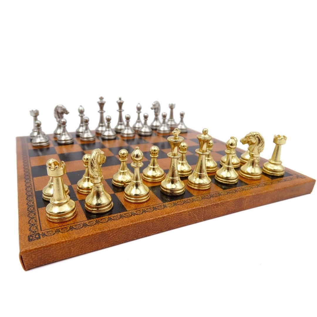 Exclusief metalen magnetisch schaakspel Italfama 18x18 cm – N300