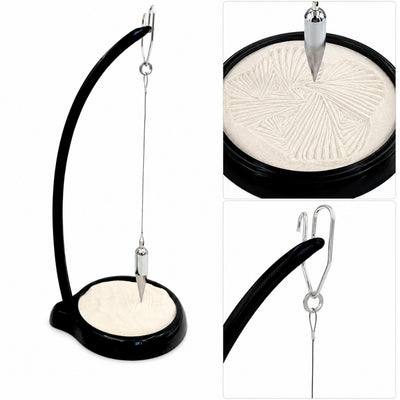 Zandpendel Sand Pendulum met gravure - inspirerende decoratie 38cm met kinetisch zand